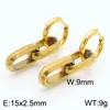 Pendientes de Acero Inoxidable 304 Cadena Cubana con Borlas Joyería Chapado en Oro de 18K Clip para Oreja Pendientes Unisex
