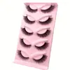 Pestañas Postizas Ojo de Gato Aspecto Natural, Pestañas de Tira Rizadas y Voluminosas Pestañas Postizas Tipo Hada de Pelo Sintético de Visón, Pestañas Naturales sin Esfuerzo Paquete Reutilizable de 5 Pares