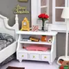 1:12 Casa de Muñecas Casa de Muñecas Mini Muebles Accesorios Micro Escena Madera Blanco Gabinete Bajo Gabinete de Toallas Gabinete Lateral