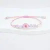 Pulseira de Joias com Flores Secas e Narcisos, Cor Rosa Doce Flor de Cerejeira, Edição Especial, Contas de Rachadura de Gelo de Jingdezhen, Moda Europeia e Americana Transfronteiriça