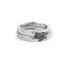 Anillo de Diseño Nicho Original Japonés Estilo Ins Anillo Ajustable Hoja de Arce Anillo de Pareja Anillo para Hombres y Mujeres Par Regalo