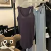 Top Francés Dulce y Picante, Camiseta sin Mangas Picante para Chica con Cuello en U, Top Deportivo Ajustado de Verano para Mujer con Hombros Descubiertos, Blusa Irregular de Moda