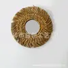Espelho Tecido em Palha Estilo Boêmio Étnico Espelho Decorativo de Pendurar Franja Feita à Mão Tecida Pendurado na Parede Decoração de Parede ao Lado da Cama para Pousada