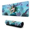 Temu Venda Quente Mouse Pad de Borracha Sereia Jogo E-Sports Grande Trava de Borda Pad para Teclado de Computador Pad para Mesa de Escritório