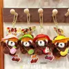 Lindo Llavero de Peluche de Panda Rojo de Escape Colgante Creativo para Mochila de Pareja Muñeco de Máquina Expendedora Regalo Venta al por Mayor