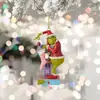 2023 Venda Quente Árvore de Natal Joias Pingente de Acrílico Divertido Verde Grinch Carro Decoração de Casa Enfeites Pendurados