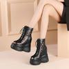 Botas Femininas Versáteis de Salto Ultra Alto de 16cm com Solado Grosso, Biqueira Aberta, Design Vazado Respirável, Cadarço, Sandálias Novo Estilo Primavera