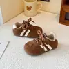 Zapatos deportivos de suela blanda para niños de 3 a 6 años, nuevo modelo de otoño, zapatos Forrest Gump de suela blanda antideslizantes para niñas, zapatos casuales rojos para niños