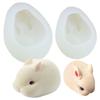 Molde de Silicone Coelho 3D Molde para Bolo Mousse Coelho Pequeno Molde Dobrável para Bolo Molde Decorativo de Chocolate
