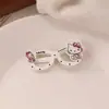 Pasador de Gatito de Dibujos Animados para Mujer, Pasador Creativo Estilo Gafas, Pasador para Flequillo, Pinza de Pato, Pasador para Mechones de la Frente, Accesorios para el Cabello