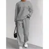 Ropa Europea y Americana de Otoño e Invierno 2025 Transfronteriza Nueva Moda Tejido Jacquard Jersey Chaqueta Pantalón Casual Conjunto de Dos Piezas