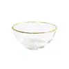 Bol de Vidrio con Borde Dorado Japonés Bol de Arroz para el Hogar Vidrio Transparente Bol Pequeño Bol de Ensalada Bol de Postre Bol de Desayuno Venta Directa de Fábrica