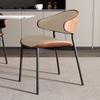 Cadeira de jantar Home Light Luxury com encosto, cadeira de negociação simples, cadeira de design em estilo italiano minimalista, cadeira de jantar em madeira maciça de alta qualidade