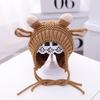 Gorro tejido para niños Little Cow invierno Nuevo gorro para bebé protección para las orejas cálido sombrero de lana gorro para niños lote C0170