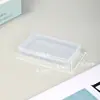Caja vacía rectangular de plástico PP con tapa, transparente, para guardar piezas, reparación de teléfonos móviles, plana, pequeña