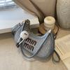 Bolso de Moda para Mujer Verano Tejido Nuevo Moda Terciopelo Bolso de Hombro Combinable Elegante Calle Personalizado Moderno Bolso de Mano