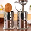 Suporte de Hashi de Aço Inoxidável para Uso Doméstico, Caixa de Armazenamento de Hashi Montada na Parede, Recipiente para Utensílios de Cozinha, Colher e Hashi, Prateleira de Armazenamento sem Furo