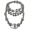Chica Popular Lleva Collar de Perlas Gris Estrella Diseño de Nicho Elegante Dulce y Fresco Cadena para Clavícula Lujo Accesible Collar de Gama Alta