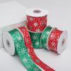 Navidad Verde Rojo Copo de Nieve Plata Caliente Cinta Festiva Empaque Joyería Polvo Brillante Lazo Material Cinta