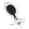 Fábrica retrátil oval easy-pull fivela de metal quadro fosco easy-pull crachá crachá ID chaveiro