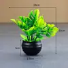 Planta artificial verde, estilo bonsai, para escritório, mesa, com folhas de tartaruga, mini vaso, decoração para sala de estar, planta artificial com flor, artigos para casa.