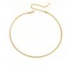 Cadena de clavícula eManco para mujer, de acero de titanio de alta calidad, con cadena de hueso de serpiente, resistente a la decoloración, venta al por mayor, collar de 5 mm, nicho simple