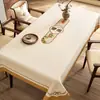 Mantel Nuevo Estilo Chino, Impermeable, Resistente al Aceite, Lavable, Mantel Rectangular para Mesa de Comedor, Lujo Ligero, Sensación de Alta Gama, Tela Protectora para Uso Doméstico, Mantel para Mesa de Café