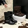 Botas Curtas Femininas Chuyuji 2026 Novas com Fivela Reta, Botas Martin, Botas de Cavaleiro de Cano Médio Estilo Vintage