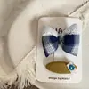 Nuevo Pasador de Tela a Cuadros con Lazo Pasador de Pelo Infantil Pinza Lateral Pinza para Flequillo