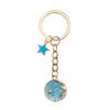 Chaveiro Pingente Estrela Azul da Lua Quente Transfronteiriço Acessórios de Chaveiro de Metal para Casal Europeu e Americano