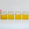 Botella Cuadrada de Vidrio de 280ml Botella para Miel Botella para Mermelada Botella para Pepinillos Frasco Portátil para Sub-empaque Botella de Vidrio Botella Vacía