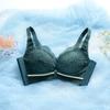 Forro de Modal No Magnético Bollo al Vapor Taza Engrosada Ropa Interior Sexy de Encaje Reunión para Pecho Pequeño Sujetador Ajustable Sin Aro