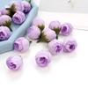 Simulación de capullo de rosa pequeño, bricolaje, fabricación de flores para la muñeca, accesorios de material, mini capullo de té, sombrero de paja, tarjeta para el cabello, decoración