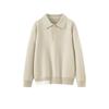 Ropa de punto para hombre Otoño e Invierno Nueva Camisa Polo con Cuello Revere Punto Juvenil Chaqueta de Punto Cálida Versátil Casual