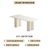 Mesa de Jantar de Lousa de Luxo Leve para Casa Apartamento Pequeno Aluguel Mesa de Jantar Branco Puro Península Oval Estilo Creme Mesa de Jantar Minimalista