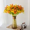 Simulación Rama Larga Margarita Pequeña Crisantemo Pequeño Manzanilla Decoración Sala de Estar Flor Falsa Decoración Crisantemo Holandés Decoración Flor de Seda