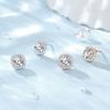 Pendientes de plata s925 con forma de cubo de azúcar, pendientes de diamantes, moissanita de 1 quilate, pendientes de bolsa cuadrada, joyería de fábrica al por mayor.