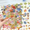 Calcomanías de Paisaje de Dibujos Animados, Varias Miniaturas Mundo 3D Cabaña Xiaohongshu Descompresión DIY Escena Calcomanías de Manualidades Venta al por Mayor Mascota