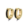 Pendientes de Aro Lisos Populares Transfronterizos, Lujo Ligero, Versátiles para el Trabajo, Clips para Orejas de Acero de Titanio, Modernos y Sencillos, Unisex, en Stock del Fabricante
