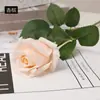 Rosa de haste única, flor artificial realista, arranjo floral para decoração de cena, arte floral, rosa hidratada, flor artificial falsa