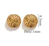 Cuentas Perforadas de Acero Inoxidable Separadores de Flor de Lavanda Colgante Dorado Collar Joyería DIY
