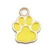 DIY Fofo Liga Animal Pegada de Pata Esmalte Acessórios Pingente de Pata de Gato Colar Chaveiro Acessório Pingente