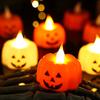 Luz de Vela de Calabaza de Halloween LED Linterna de Calabaza Electrónica Luz de Adorno de Ambiente Juguete Luminoso Suministros de Decoración para Fiestas