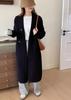 Cárdigan de punto coreano holgado de talla grande para mujer 2024 Otoño e Invierno Simple Relajado Perezoso Engrosado Chaqueta Larga de Suéter