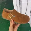 Zapatos nuevos Birkenstock, fotos reales del producto. Zapatos planos retro de gamuza para mujer, suela blanda, planos, antideslizantes, casuales de cuero