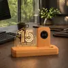 Academia de Acrílico Celebración de Aniversario del Campus Regalo de Camaradería Luz de Noche con Carga Inalámbrica Pequeño Regalo Creativo Personalizado