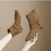 Nuevas botas de moda retro francesas otoño/invierno 2026, botines con plataforma interior, botines cortos, modernas botas estilo Martin para mujer