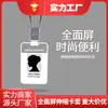 Portatarjeta de Identificación de Trabajo Retráctil con Hebilla de Fácil Extracción, Personalizable con Logo, Insignia de Trabajo con Cordón, Permiso de Trabajo Transfronterizo, Tarjeta de Identificación Personalizada