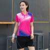 Agente mayorista Nueva versión coreana de traje de bádminton camiseta de bádminton de tenis absorbente de sudor de secado rápido transpirable compra grupal