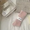 Calcetines de cerdo de terciopelo de visón color caramelo para mujer, de media pantorrilla, forrados de felpa, cálidos, engrosados, de terciopelo de coral, para el hogar, para el suelo, otoño e invierno